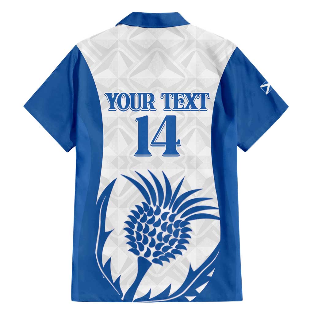 Scotland Rugby 2025 Custom Family Matching Short Sleeve Bodycon Dress and Hawaiian Shirt Come On Thistle