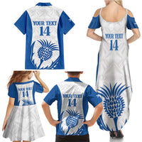Scotland Rugby 2025 Custom Family Matching Summer Maxi Dress and Hawaiian Shirt Come On Thistle
