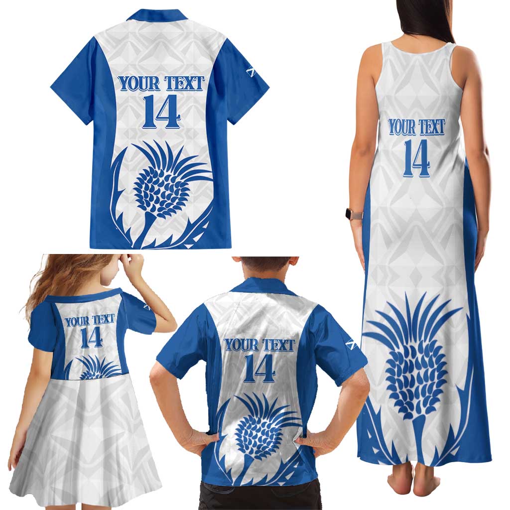 Scotland Rugby 2025 Custom Family Matching Tank Maxi Dress and Hawaiian Shirt Come On Thistle