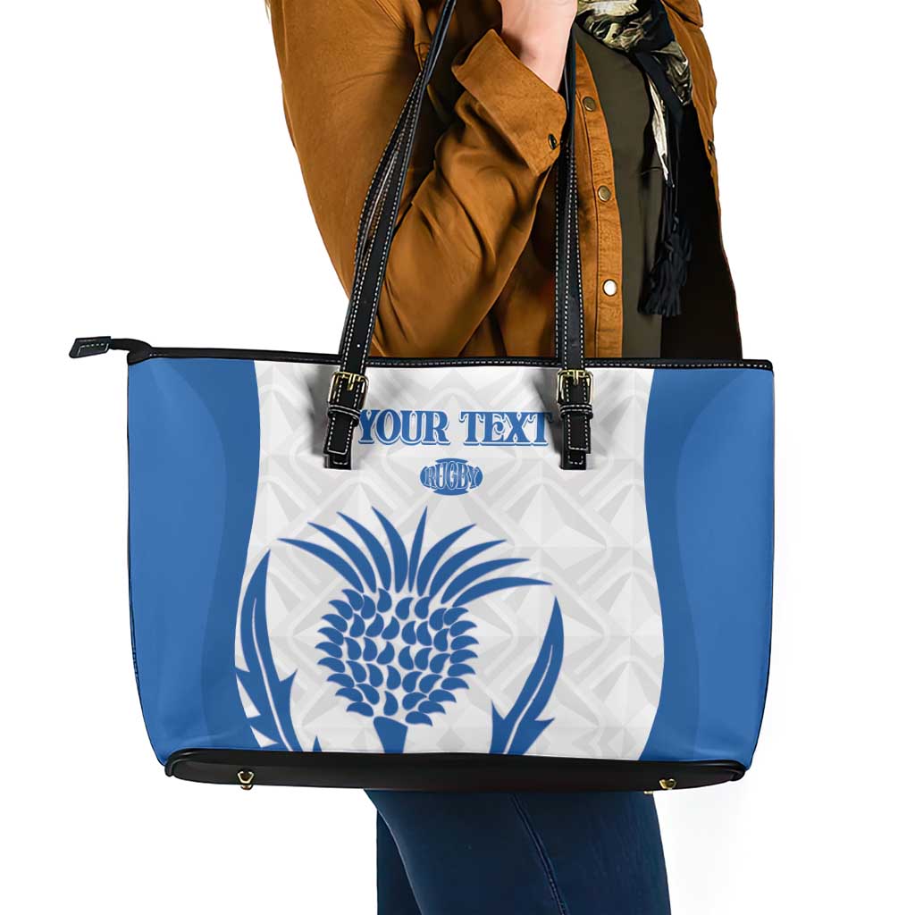 Scotland Rugby 2025 Custom Leather Tote Bag Come On Thistle