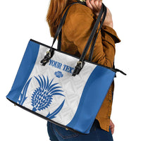 Scotland Rugby 2025 Custom Leather Tote Bag Come On Thistle