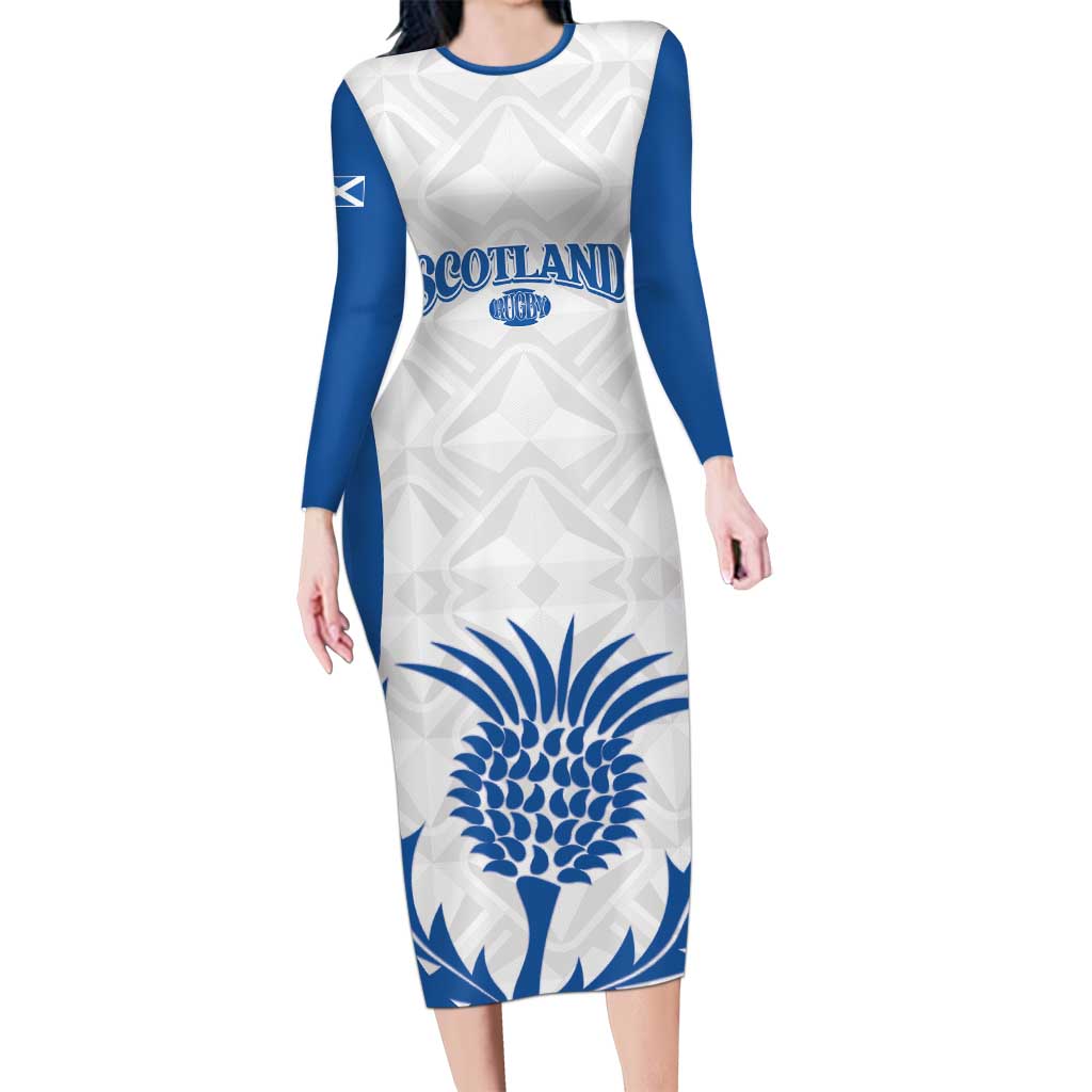Scotland Rugby 2025 Custom Long Sleeve Bodycon Dress Come On Thistle