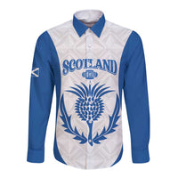Scotland Rugby 2025 Custom Long Sleeve Button Shirt Come On Thistle