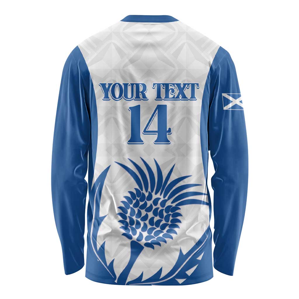Scotland Rugby 2025 Custom Long Sleeve Shirt Come On Thistle