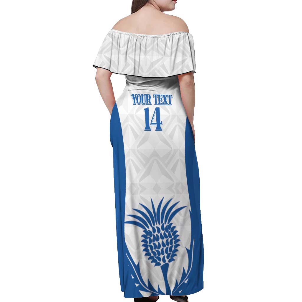 Scotland Rugby 2025 Custom Off Shoulder Maxi Dress Come On Thistle