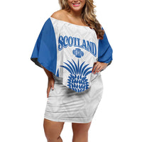 Scotland Rugby 2025 Custom Off Shoulder Short Dress Come On Thistle