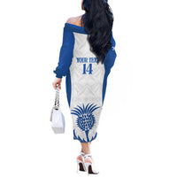 Scotland Rugby 2025 Custom Off The Shoulder Long Sleeve Dress Come On Thistle