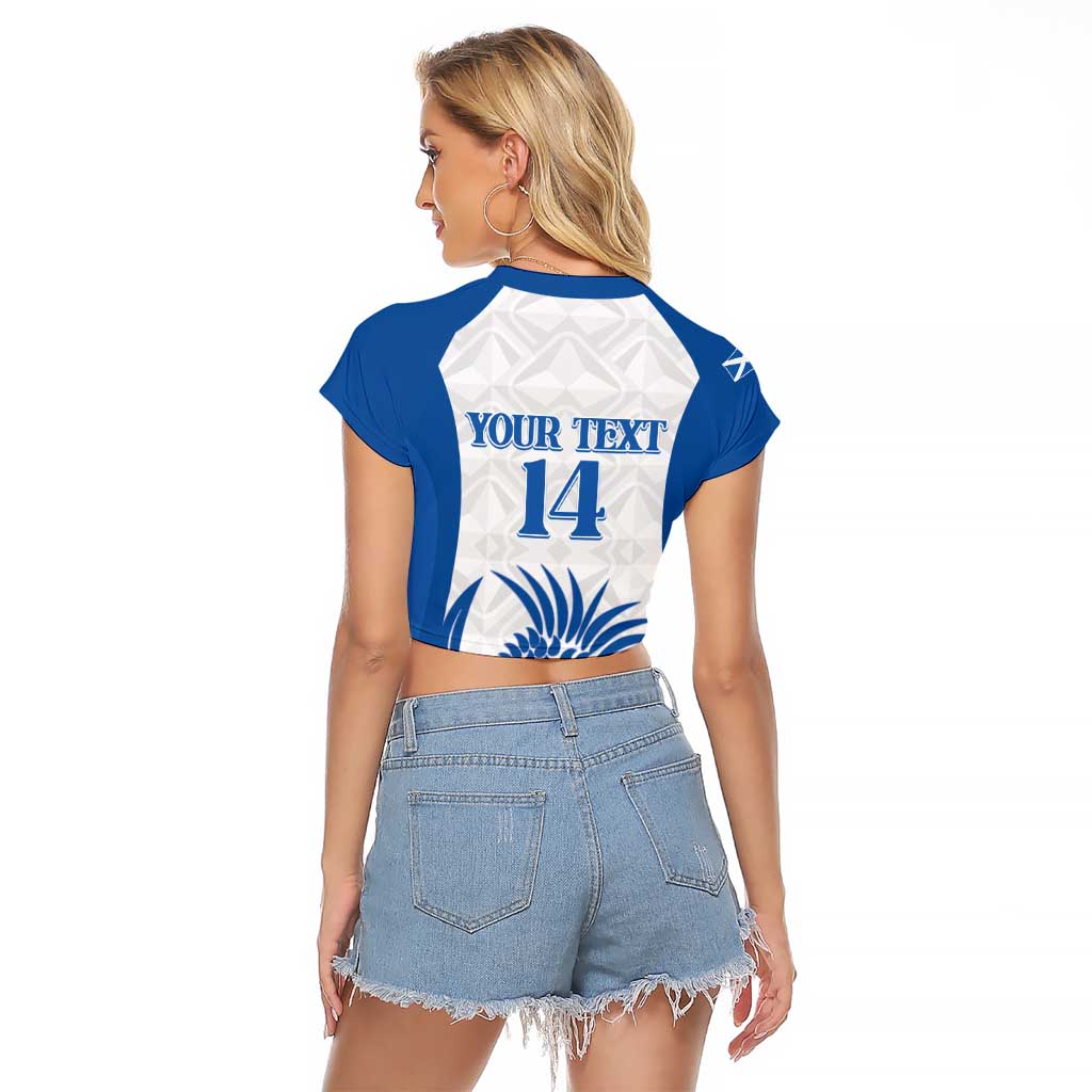 Scotland Rugby 2025 Custom Raglan Cropped T Shirt Come On Thistle