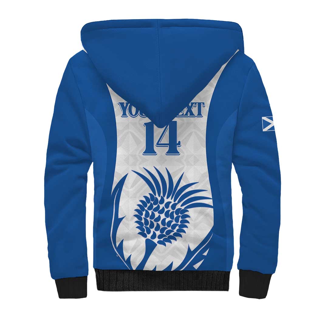 Scotland Rugby 2025 Custom Sherpa Hoodie Come On Thistle
