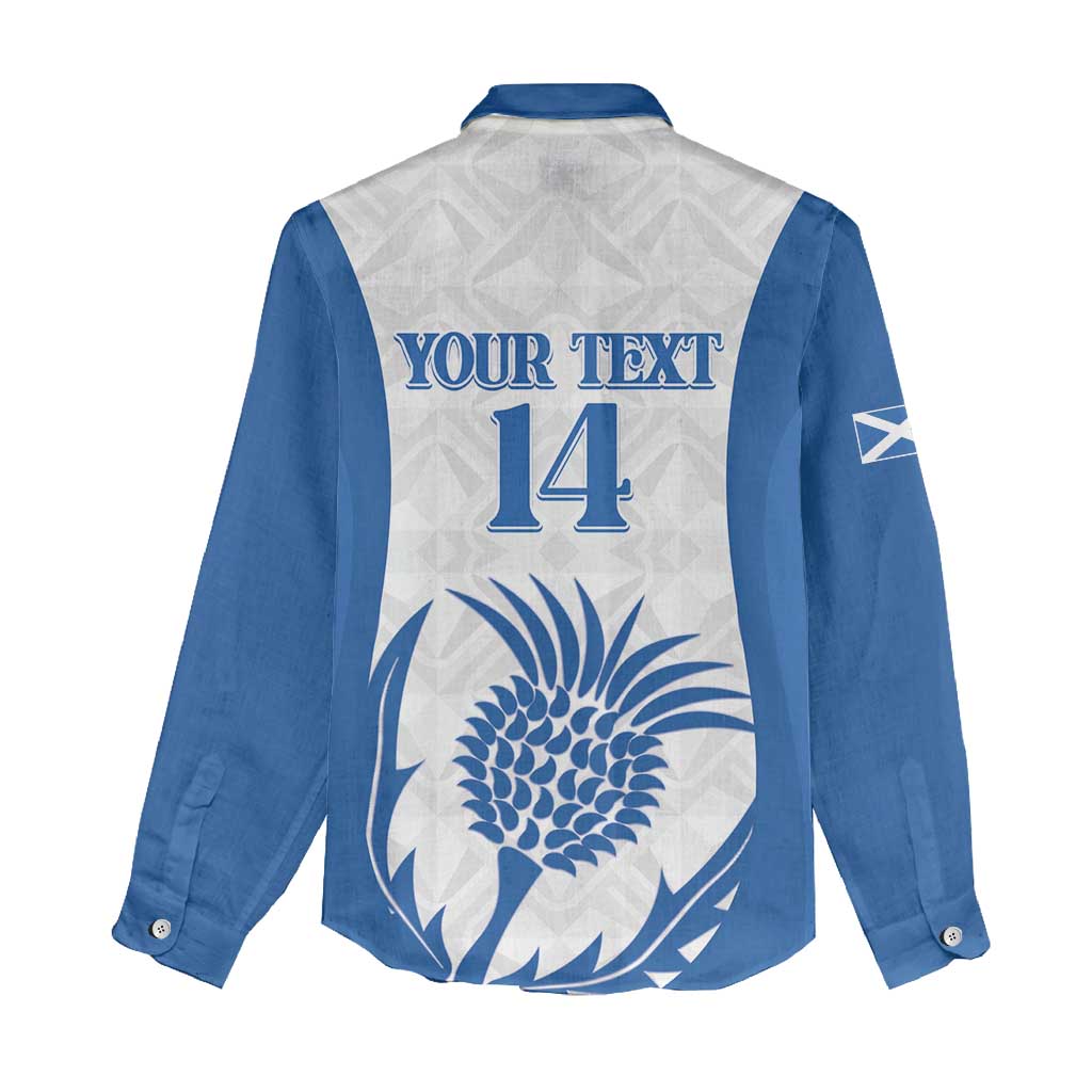 Scotland Rugby 2025 Custom Women Casual Shirt Come On Thistle