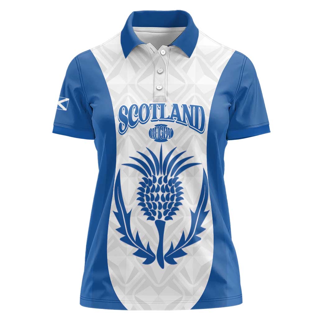 Scotland Rugby 2025 Custom Women Polo Shirt Come On Thistle