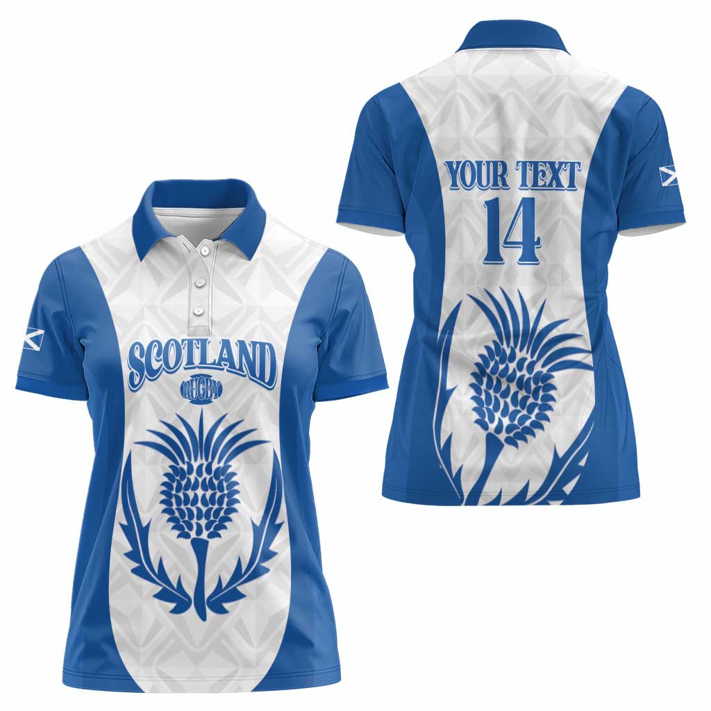 Scotland Rugby 2025 Custom Women Polo Shirt Come On Thistle