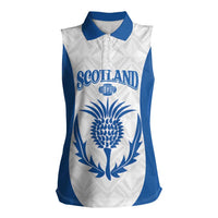 Scotland Rugby 2025 Custom Women Sleeveless Polo Shirt Come On Thistle