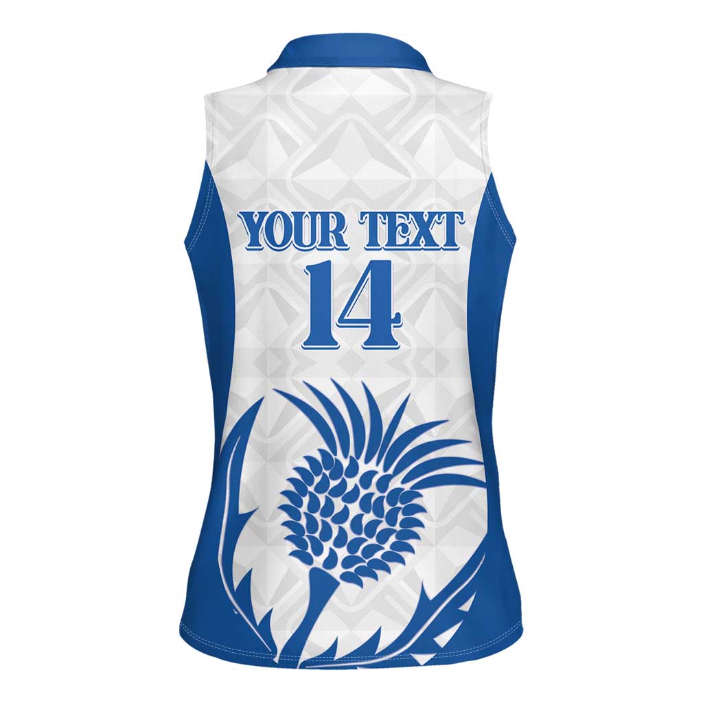 Scotland Rugby 2025 Custom Women Sleeveless Polo Shirt Come On Thistle