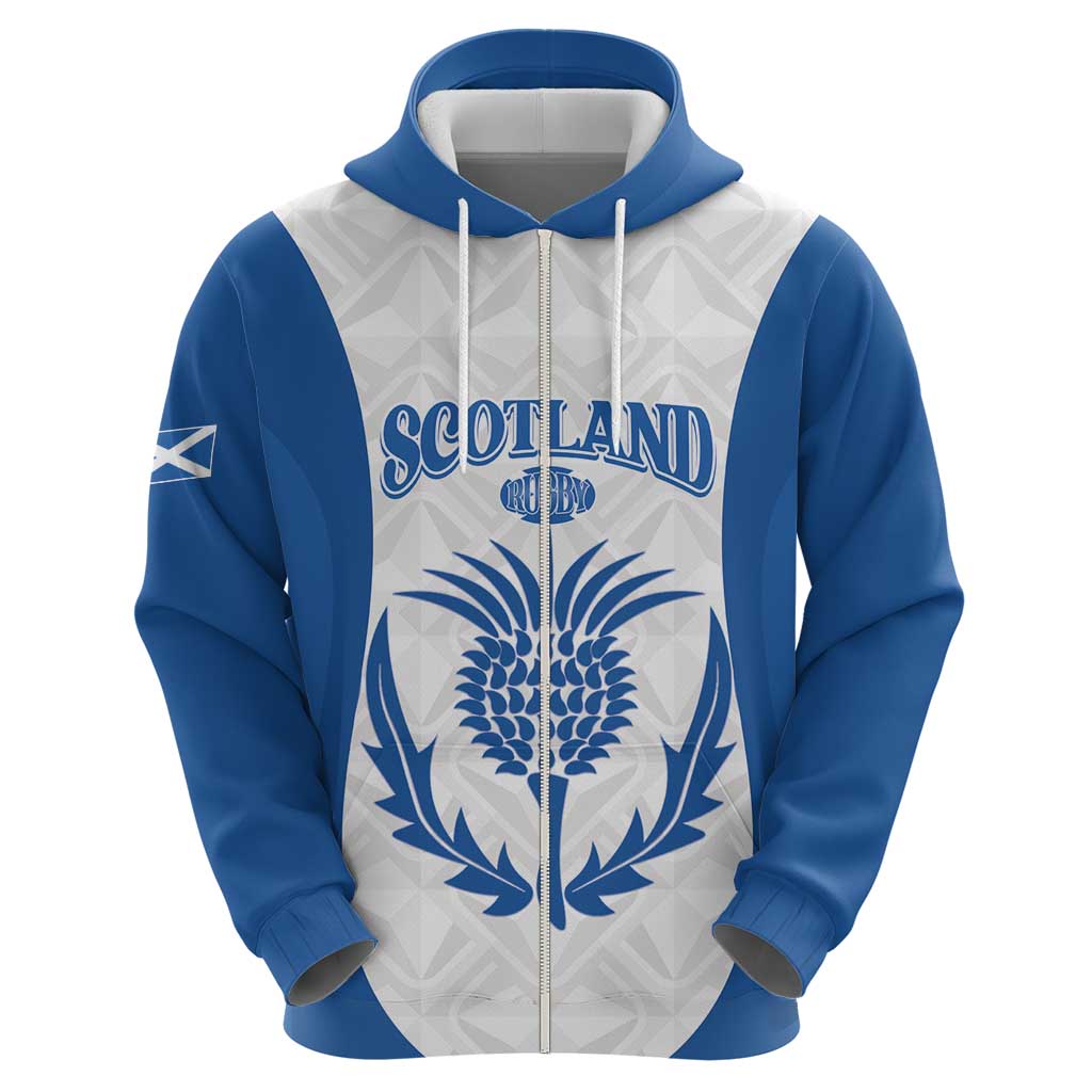 Scotland Rugby 2025 Custom Zip Hoodie Come On Thistle