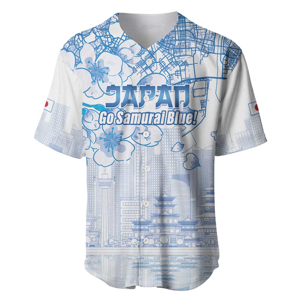 Custom Japan Football Baseball Jersey Go Samurai Blue Sakura Tokyo Style