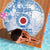Custom Japan Football Beach Blanket Go Samurai Blue Sakura Tokyo Style