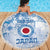 Custom Japan Football Beach Blanket Go Samurai Blue Sakura Tokyo Style