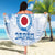 Custom Japan Football Beach Blanket Go Samurai Blue Sakura Tokyo Style