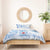 Custom Japan Football Bedding Set Go Samurai Blue Sakura Tokyo Style