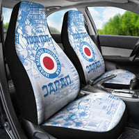 Custom Japan Football Car Seat Cover Go Samurai Blue Sakura Tokyo Style
