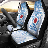 Custom Japan Football Car Seat Cover Go Samurai Blue Sakura Tokyo Style