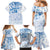 Custom Japan Football Family Matching Mermaid Dress and Hawaiian Shirt Go Samurai Blue Sakura Tokyo Style