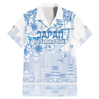 Custom Japan Football Family Matching Mermaid Dress and Hawaiian Shirt Go Samurai Blue Sakura Tokyo Style