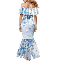 Custom Japan Football Family Matching Mermaid Dress and Hawaiian Shirt Go Samurai Blue Sakura Tokyo Style