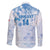 Custom Japan Football Family Matching Off The Shoulder Long Sleeve Dress and Hawaiian Shirt Go Samurai Blue Sakura Tokyo Style