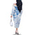 Custom Japan Football Family Matching Off The Shoulder Long Sleeve Dress and Hawaiian Shirt Go Samurai Blue Sakura Tokyo Style