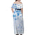 Custom Japan Football Family Matching Off Shoulder Maxi Dress and Hawaiian Shirt Go Samurai Blue Sakura Tokyo Style