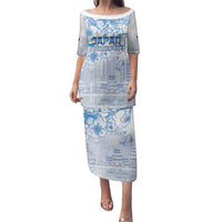 Custom Japan Football Family Matching Puletasi and Hawaiian Shirt Go Samurai Blue Sakura Tokyo Style