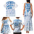 Custom Japan Football Family Matching Tank Maxi Dress and Hawaiian Shirt Go Samurai Blue Sakura Tokyo Style
