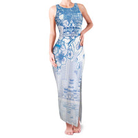 Custom Japan Football Family Matching Tank Maxi Dress and Hawaiian Shirt Go Samurai Blue Sakura Tokyo Style