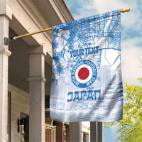Custom Japan Football Garden Flag Go Samurai Blue Sakura Tokyo Style