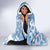 Custom Japan Football Hooded Blanket Go Samurai Blue Sakura Tokyo Style