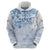 Custom Japan Football Hoodie Go Samurai Blue Sakura Tokyo Style