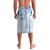 Custom Japan Football Lavalava Go Samurai Blue Sakura Tokyo Style