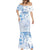 Custom Japan Football Mermaid Dress Go Samurai Blue Sakura Tokyo Style