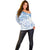 Custom Japan Football Off Shoulder Sweater Go Samurai Blue Sakura Tokyo Style