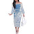 Custom Japan Football Off The Shoulder Long Sleeve Dress Go Samurai Blue Sakura Tokyo Style