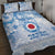 Custom Japan Football Quilt Bed Set Go Samurai Blue Sakura Tokyo Style