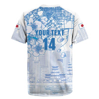 Custom Japan Football Rugby Jersey Go Samurai Blue Sakura Tokyo Style