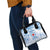 Custom Japan Football Shoulder Handbag Go Samurai Blue Sakura Tokyo Style