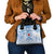 Custom Japan Football Shoulder Handbag Go Samurai Blue Sakura Tokyo Style