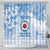 Custom Japan Football Shower Curtain Go Samurai Blue Sakura Tokyo Style