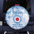Custom Japan Football Spare Tire Cover Go Samurai Blue Sakura Tokyo Style
