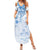 Custom Japan Football Summer Maxi Dress Go Samurai Blue Sakura Tokyo Style
