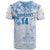 Custom Japan Football T Shirt Go Samurai Blue Sakura Tokyo Style